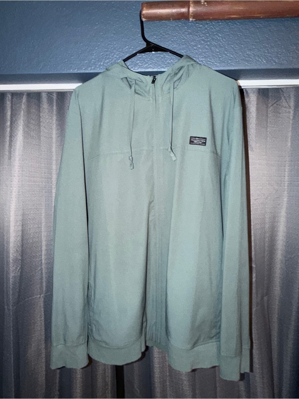 Travis Mathew Sage Green Hooded Full-Zip Jacket